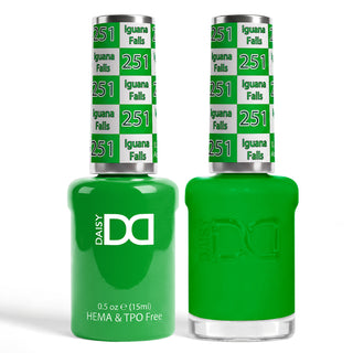 DND HEMA & TPO Free Gel Nail Polish Duo - 251 - Iguana Falls - Green Colors - 0.5 oz
