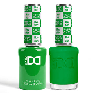 DND HEMA & TPO Free Gel Nail Polish Duo - 252 - Hula Skirt - Green Colors - 0.5 oz