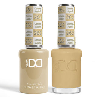 DND HEMA & TPO Free Gel Nail Polish Duo - 262 - Comma Again - Yellow Colors - 0.5 oz