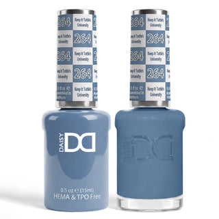 DND HEMA & TPO Free Gel Nail Polish Duo - 264 - Keep It Tuft(s) University - Blue Colors - 0.5 oz