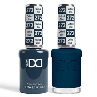 DND HEMA & TPO Free Gel Nail Polish Duo - 272 - Oxford Blue - Blue Colors - 0.5 oz