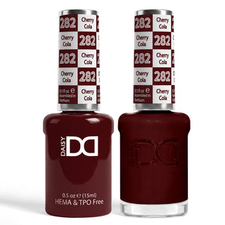 DND HEMA & TPO Free Gel Nail Polish Duo - 282 - Cherry Cola - Red Colors - 0.5 oz