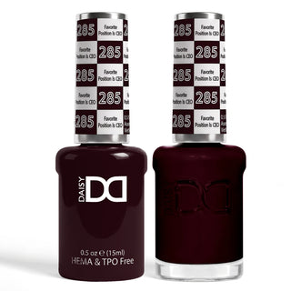 DND HEMA & TPO Free Gel Nail Polish Duo - 285 - Favorite Position Is Ceo - Red Colors - 0.5 oz