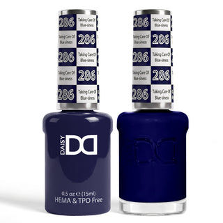 DND HEMA & TPO Free Gel Nail Polish Duo - 286 - Taking Care Of Blue Siness - Blue Colors - 0.5 oz
