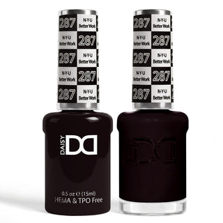 DND HEMA & TPO Free Gel Nail Polish Duo - 287 - N-Y-U Better Work - Black Colors - 0.5 oz