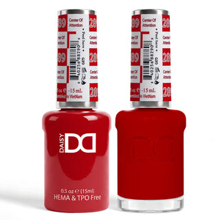 DND HEMA & TPO Free Gel Nail Polish Duo - 289 - Center Of Attention - Red Colors - 0.5 oz