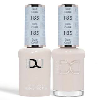 DND HEMA & TPO Free Gel Nail Polish Duo - 185 - Bare Coast - Gray Colors - 0.5 oz