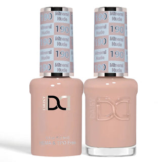 DND HEMA & TPO Free Gel Nail Polish Duo - 190 - Mineral Nude - Brown Colors - 0.5 oz