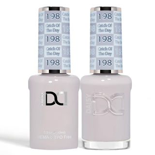 DND HEMA & TPO Free Gel Nail Polish Duo - 198 - Catch Of The Day - Gray Colors - 0.5 oz