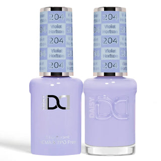 DND HEMA & TPO Free Gel Nail Polish Duo - 204 - Violet Horizon - Purple Colors - 0.5 oz