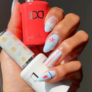 DND HEMA & TPO Free Gel Nail Polish Duo - 209 - Hydro Homie - Blue Colors - 0.5 oz
