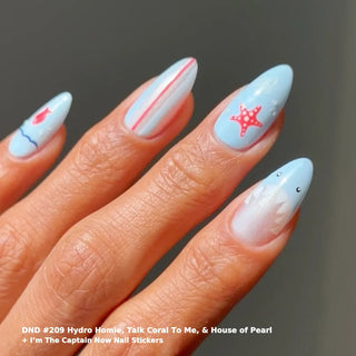 DND HEMA & TPO Free Gel Nail Polish Duo - 209 - Hydro Homie - Blue Colors - 0.5 oz