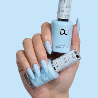 DND HEMA & TPO Free Gel Nail Polish Duo - 209 - Hydro Homie - Blue Colors - 0.5 oz