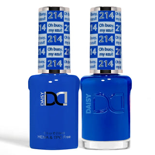 DND HEMA & TPO Free Gel Nail Polish Duo - 214 - Oh Buoy, My Azul! - Blue Colors - 0.5 oz