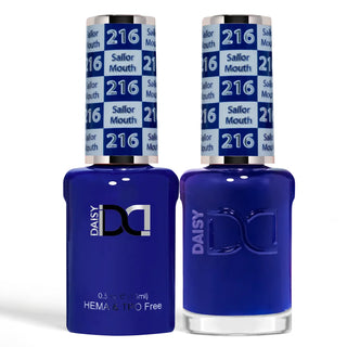 DND HEMA & TPO Free Gel Nail Polish Duo - 216 - Sailon Mouth - Blue Colors - 0.5 oz