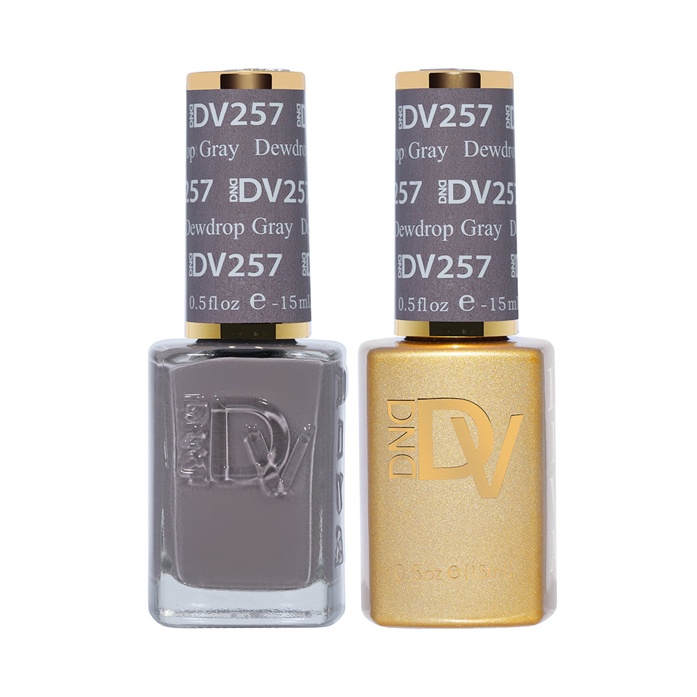 DND DV Gel Nail Polish Duo - 257 Dewdrop Gray