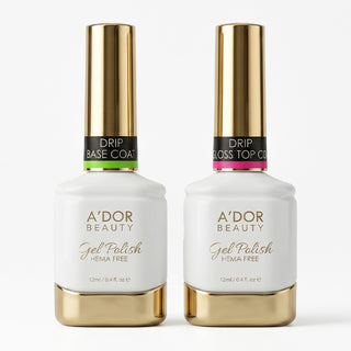 A'DOR Gel Polish - Drip Gloss Top & Base Coat - 0.4 oz