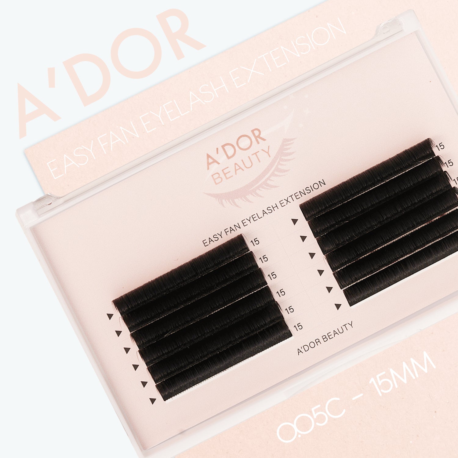 A’dor Beauty Easy Fan Eyelash Extension 0.05C - 15MM