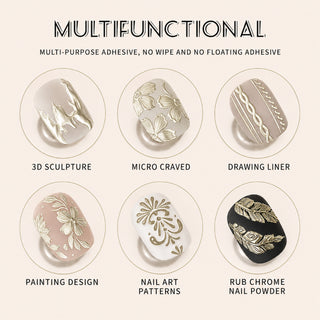 Emboss Gel Polish Nail Art - Gold - 15g