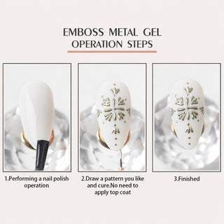 Emboss Gel Polish Nail Art - Gold - 15g