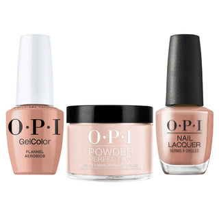 OPI 3 in 1 - F027 CFlannel Aerobics - Dip, Gel & Lacquer Matching