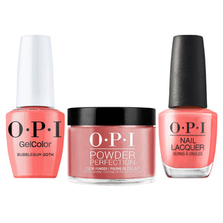 OPI 3 in 1 - F030 Bubblegum Goth - Dip, Gel & Lacquer Matching