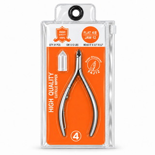 Nail Cuticle Nipper F4J12 - Flat 4mm - Jaw 12