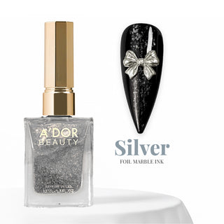 A'DOR Foil Marble Ink 15ml - Silver