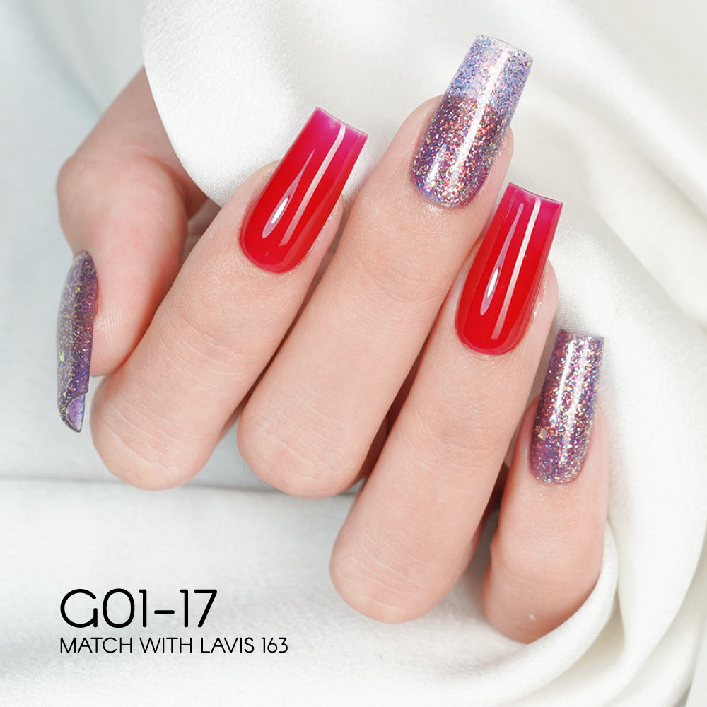 LAVIS Glitter G01 - 17 - Gel Polish 0.5 oz - Galaxy Collection