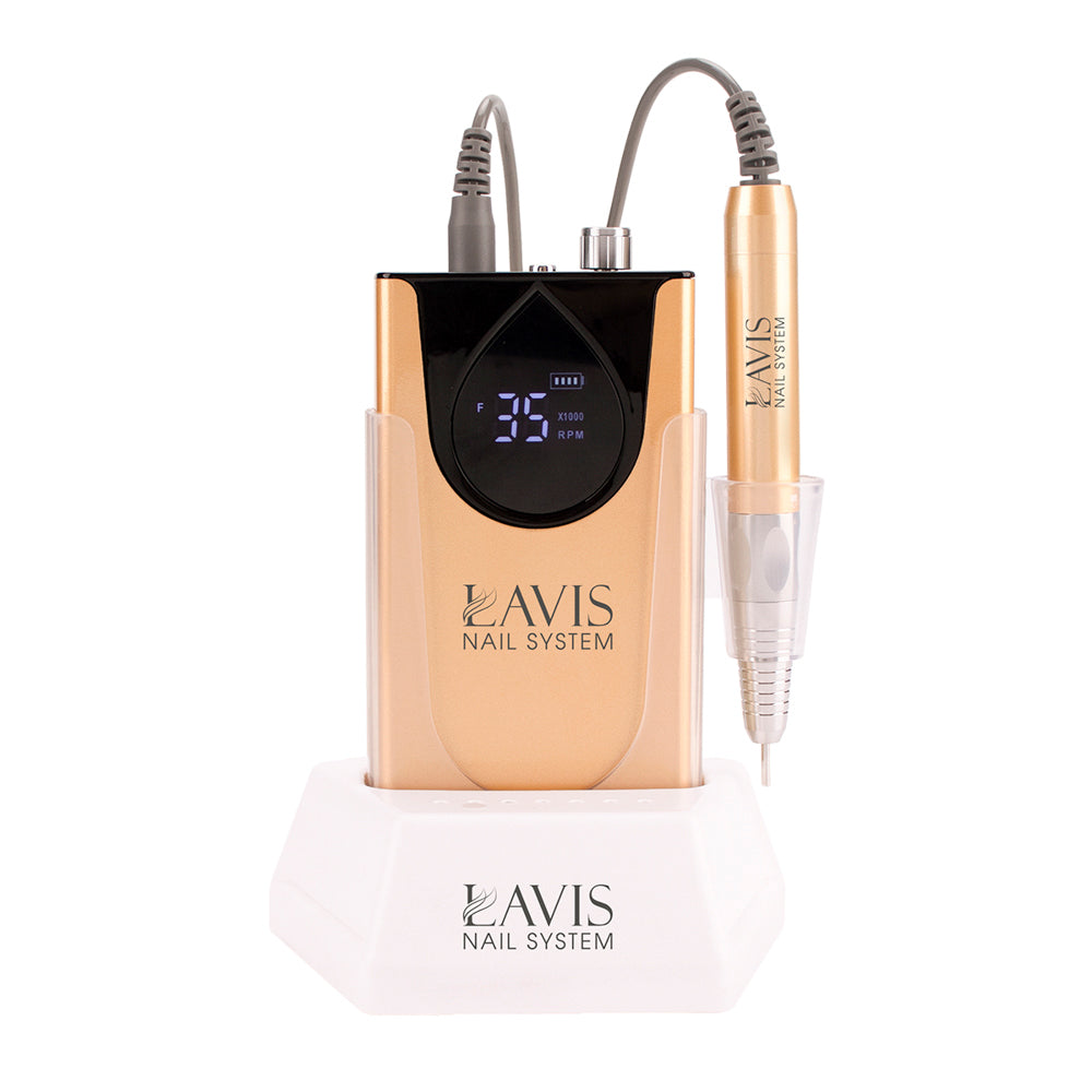  LAVIS Nail Drill - Gold by LAVIS NAILS TOOL sold by DTK Nail Supply