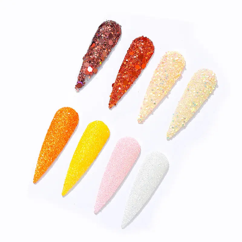 8pcs Nail Glitter Sequins - Set 1