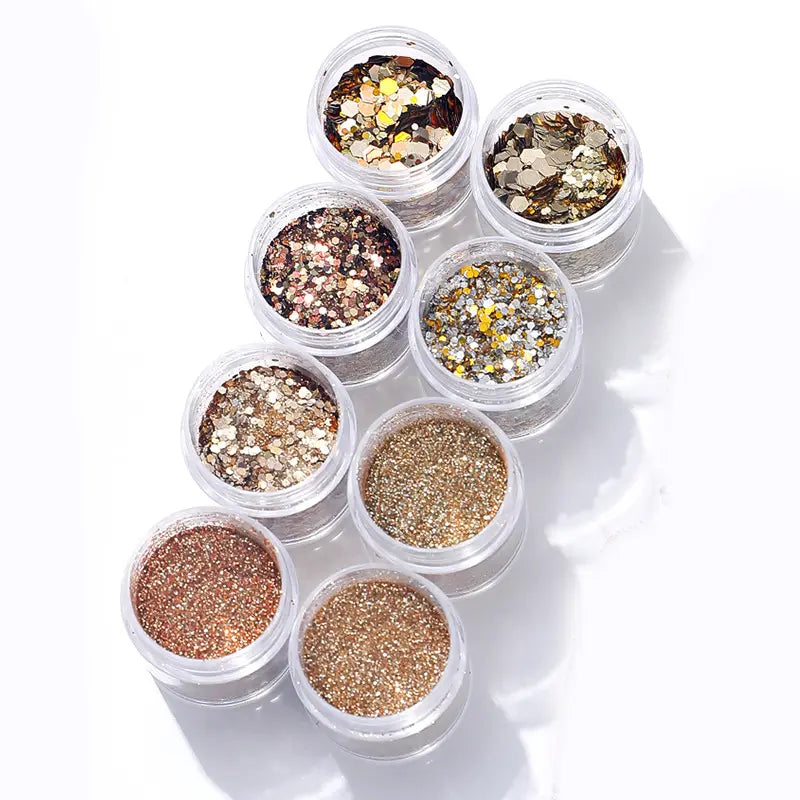 8pcs Nail Glitter Sequins - Set 6