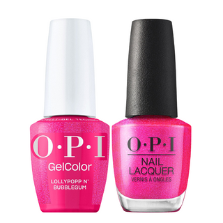 OPI Gel Nail Polish Duo - HPS02 Lollypoppin' Bubblegum - Gel Polish 0.5oz