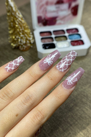 Nail Printing Steel Plate W1018 - Cute bow-knot