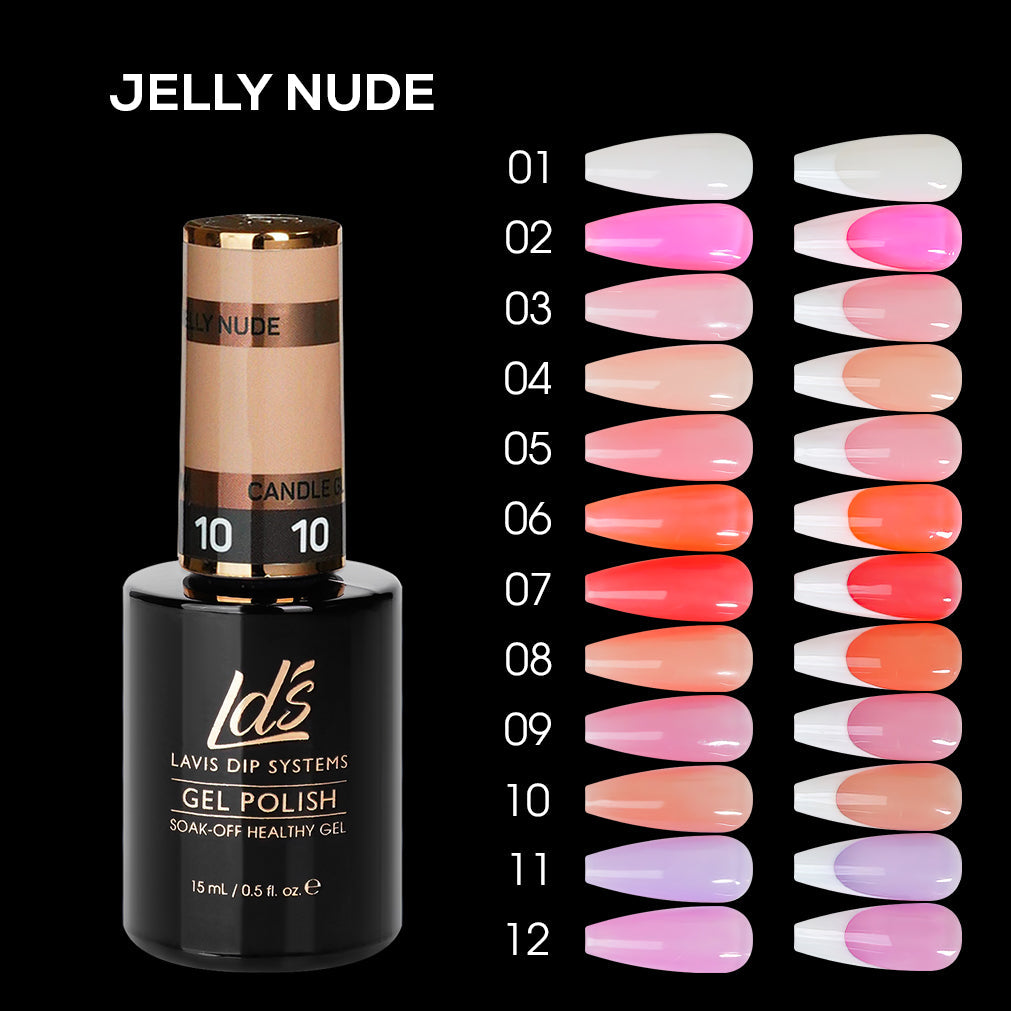 Jelly Gel Polish Colors - LDS 12 Hint of Violet - Nude Collection