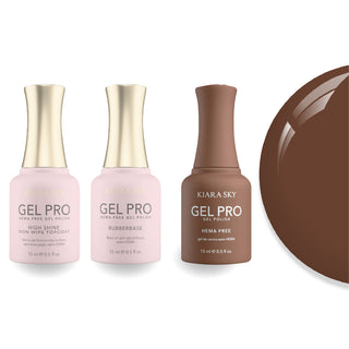 Kiara Sky Gel Pro Polish - HEMA-Free Rubber Base - High-Shine Non-Wipe Top Coat - 108 Cinnamon Twist