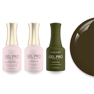 Kiara Sky Gel Pro Polish - HEMA-Free Rubber Base - High-Shine Non-Wipe Top Coat - 118 Olive and Well