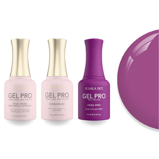 Kiara Sky Gel Pro Polish - HEMA-Free Rubber Base - High-Shine Non-Wipe Top Coat - 083 Felt Cute
