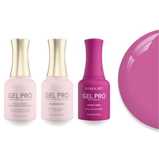 Kiara Sky Gel Pro Polish - HEMA-Free Rubber Base - High-Shine Non-Wipe Top Coat - 084 A Bit Tart
