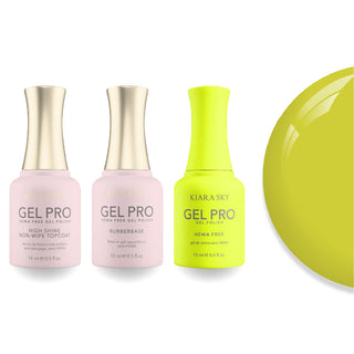 Kiara Sky Gel Pro Polish - HEMA-Free Rubber Base - High-Shine Non-Wipe Top Coat - 099 Sour Face