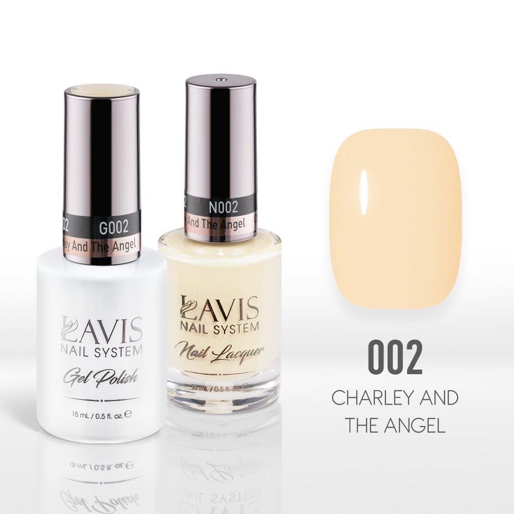 Lavis Gel Nail Polish Duo - 002 Yellow Colors - Charley And The Angel