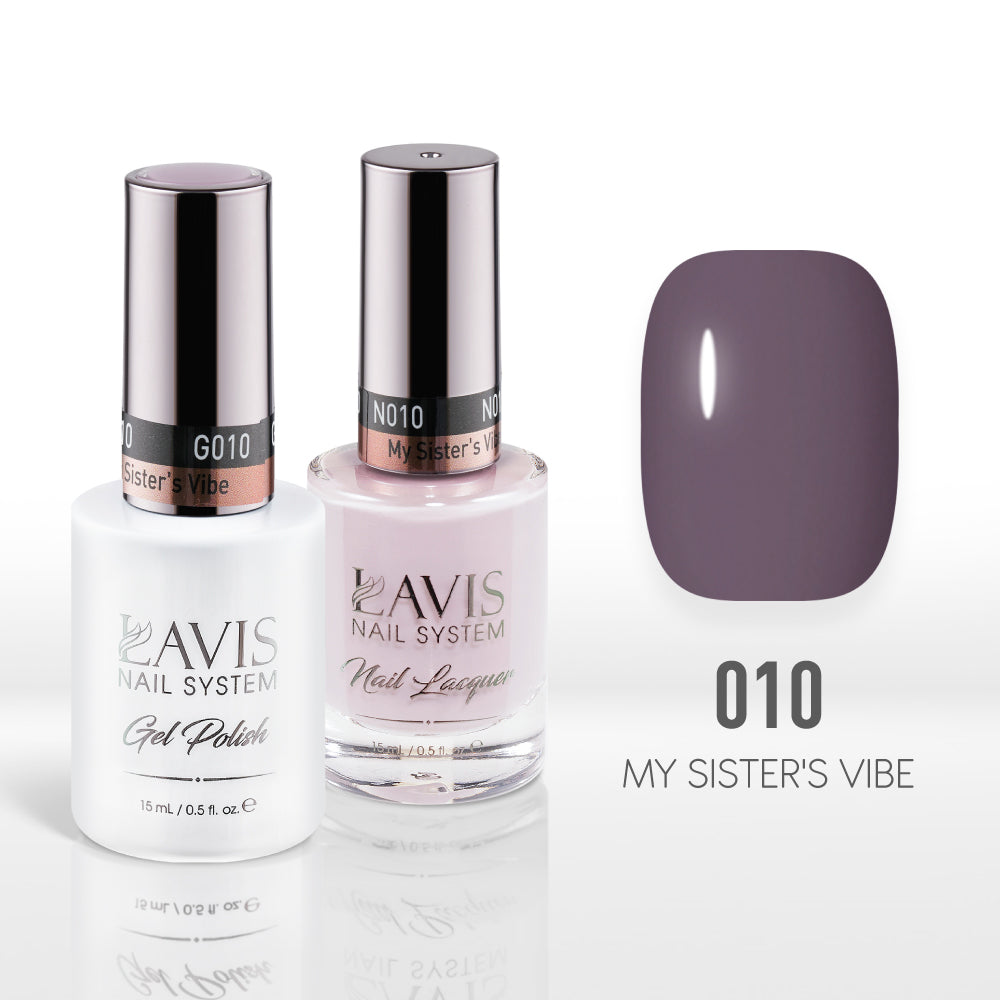 Lavis Gel Nail Polish Duo - 010 Purple Colors - My Sister's Vibe