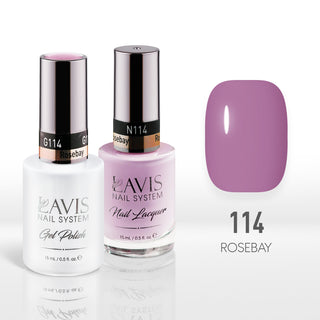 Lavis Gel Nail Polish Duo - 114 Vintage, Rose Colors - Rosebay