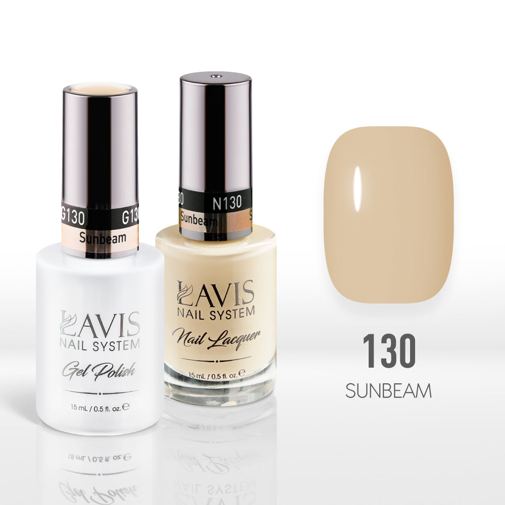 Lavis Gel Nail Polish Duo - 130 Yellow Colors - Sunbeam