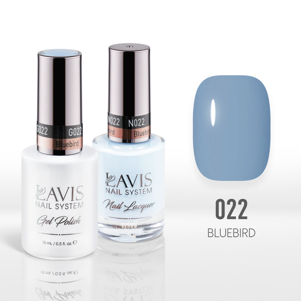 Lavis Gel Nail Polish Duo - 022 Blue Colors - Bluebird