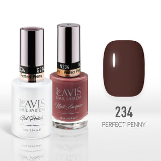 Lavis Gel Nail Polish Duo - 234 Brown Colors - Perfecr Penny