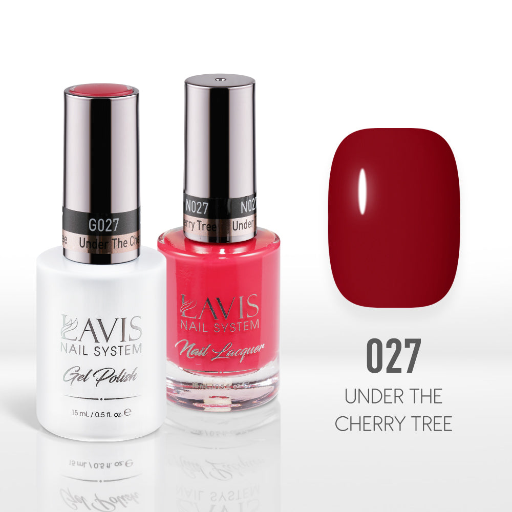 Lavis Gel Nail Polish Duo - 027 Red Colors - Under The Cherry Tree