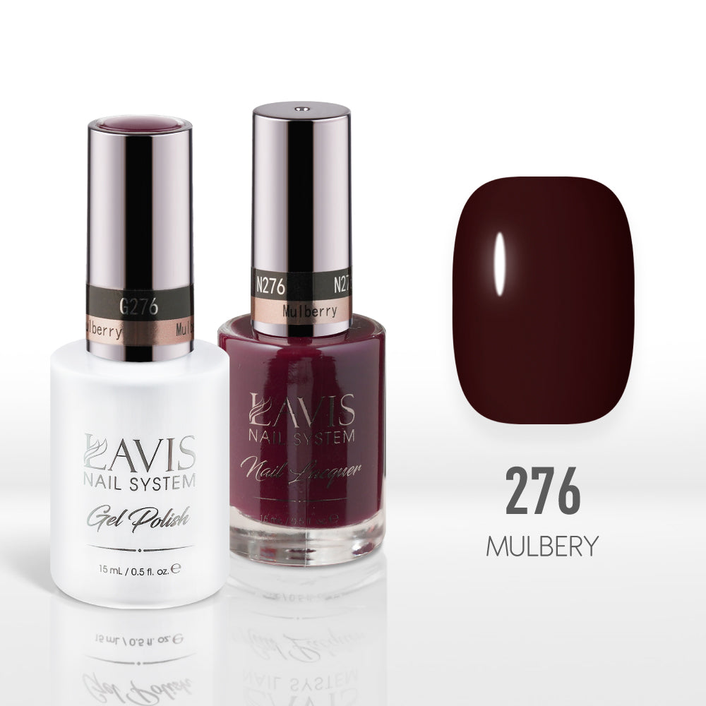 Lavis Gel Nail Polish Duo - 276 Plum Colors - Mulberry