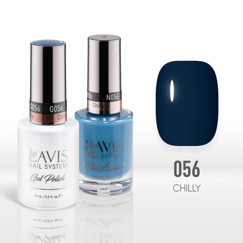 Lavis Gel Nail Polish Duo - 056 Blue Colors - Chilly