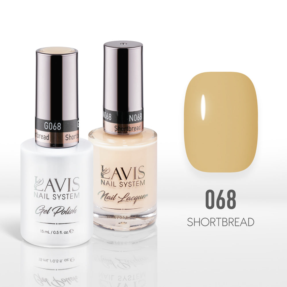 Lavis Gel Nail Polish Duo - 068 Yellow Colors - Shortbread